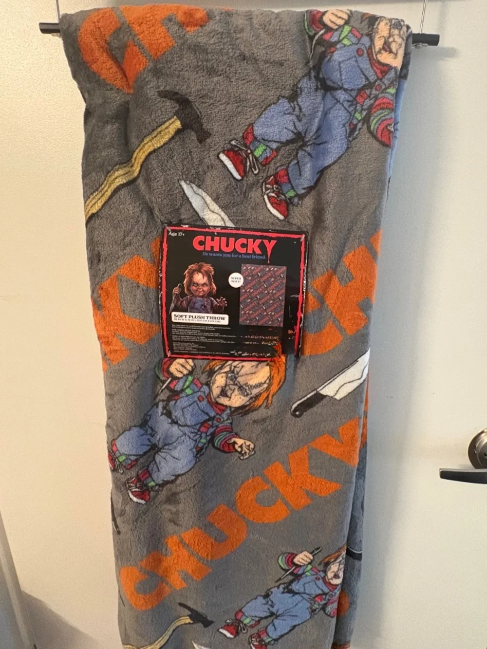 NEW Chucky Halloween Horror Plush Throw Blanket